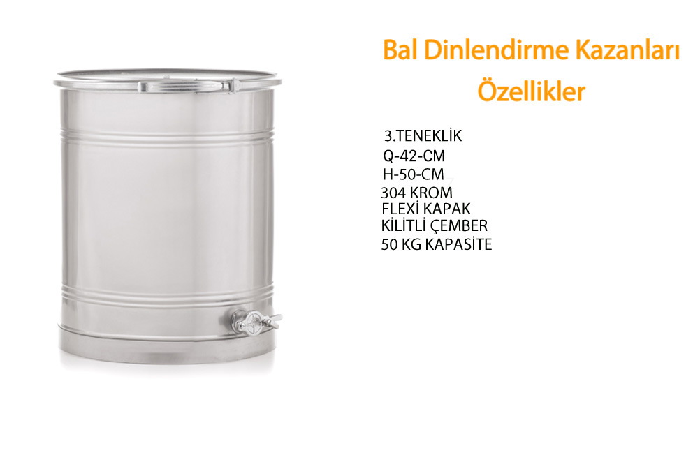 BAL DİNLENDİRME KAZANLARI PASLANMAZ(3 TENEKELİK)