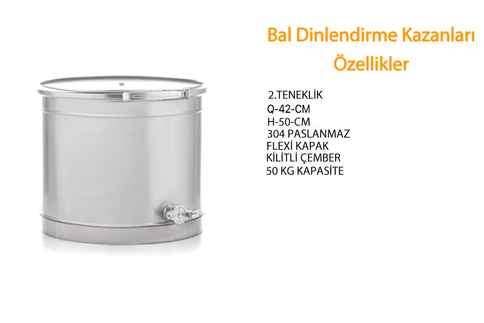 BAL DİNLENDİRME KAZANLARI PASLANMAZ(2 TENEKELİK)